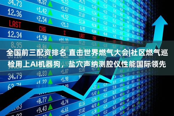 全国前三配资排名 直击世界燃气大会|社区燃气巡检用上AI机器狗，盐穴声纳测腔仪性能国际领先